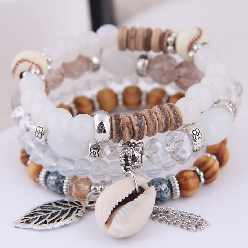 Bohemian Ethnic Style Leaf Shell Bracelet