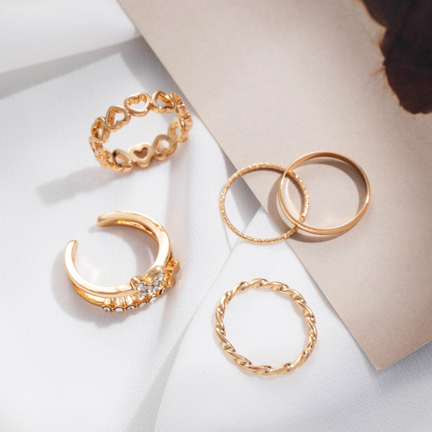 Ring Set Female Love Butterfly Diamond Ring Ring Female